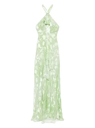 Ermanno Scervino Jacquard Maxi Dress | Green