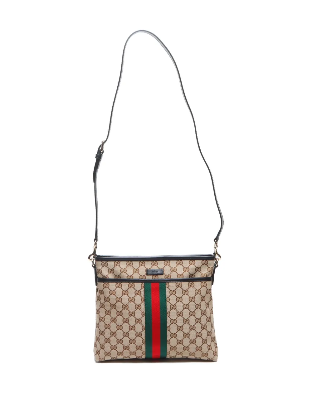 Pre-owned Gucci 2010-2020 Gg Sherry Line Cross Body Bag In Brown