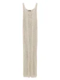 LIU JO open-knit maxi dress - Neutrals