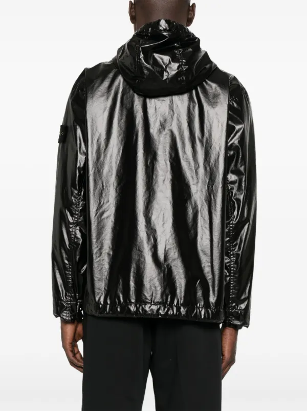 Stone Island Mussola Gommata Jacket | Black | FARFETCH