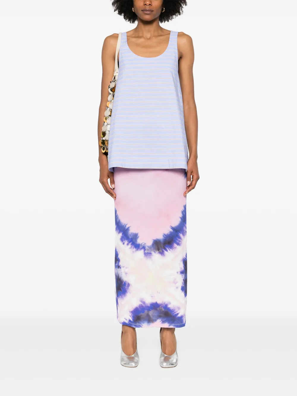 RABANNE STRIPED TANK TOP