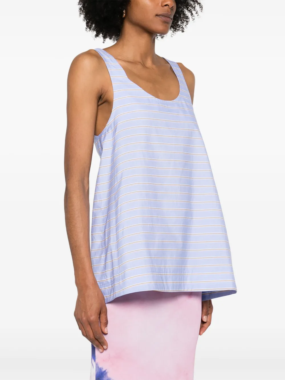 RABANNE STRIPED TANK TOP