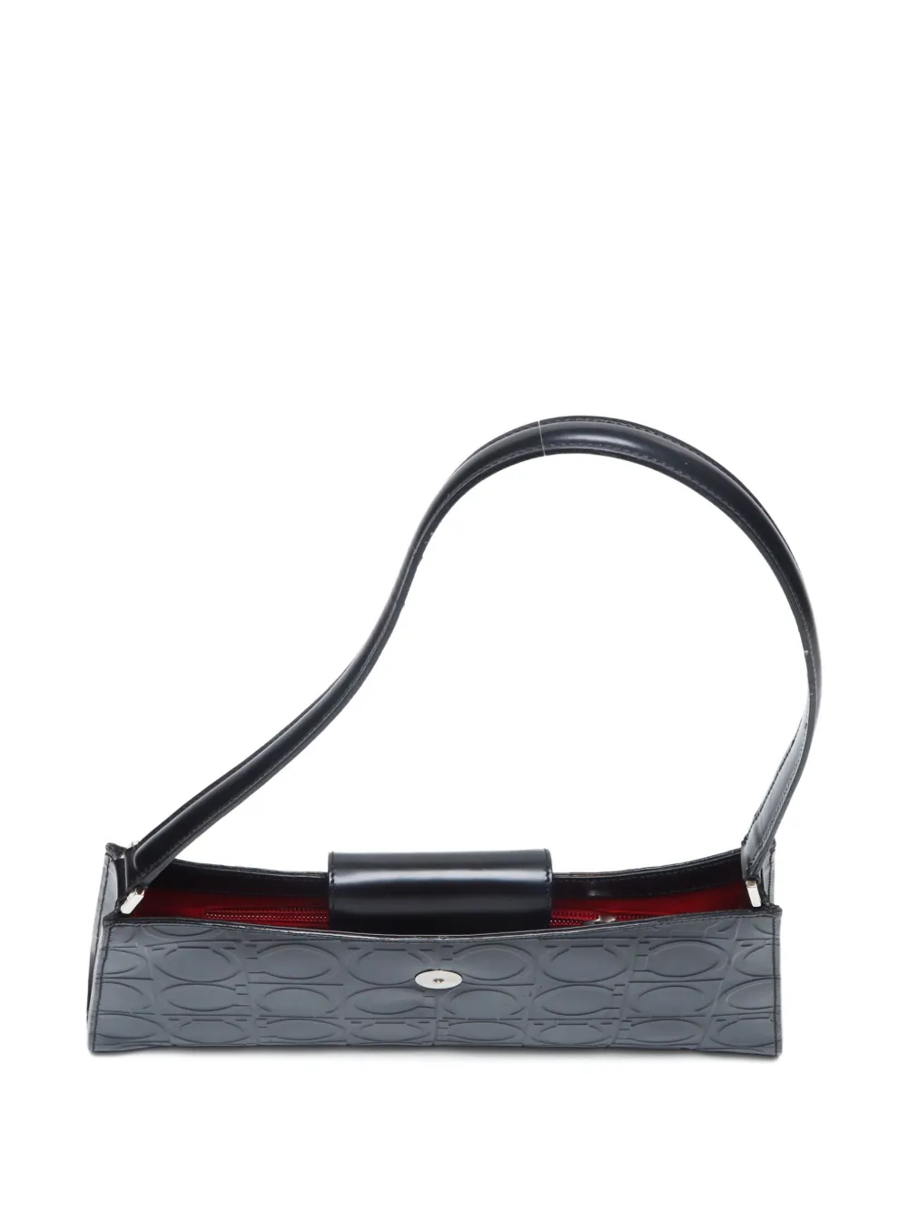 Pre-owned Ferragamo 2010-2024 Gancini Shoulder Bag In Black