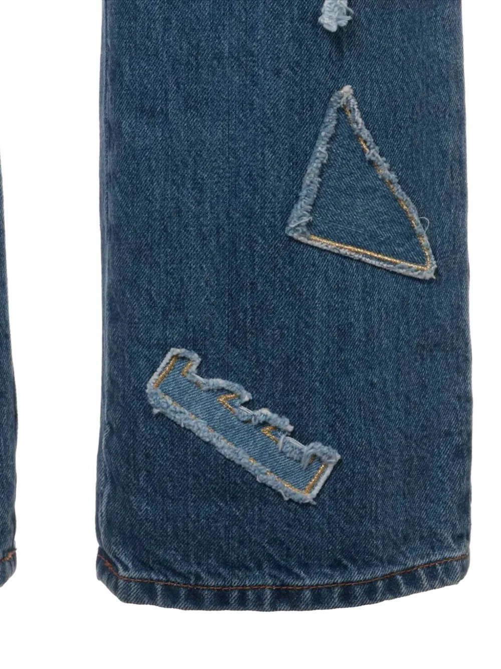 Pre-owned Chanel 2019 Patchwork Jeans In Blue