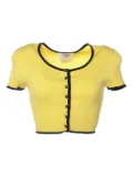 CHANEL Pre-Owned 1995 cotton crop top - Yellow