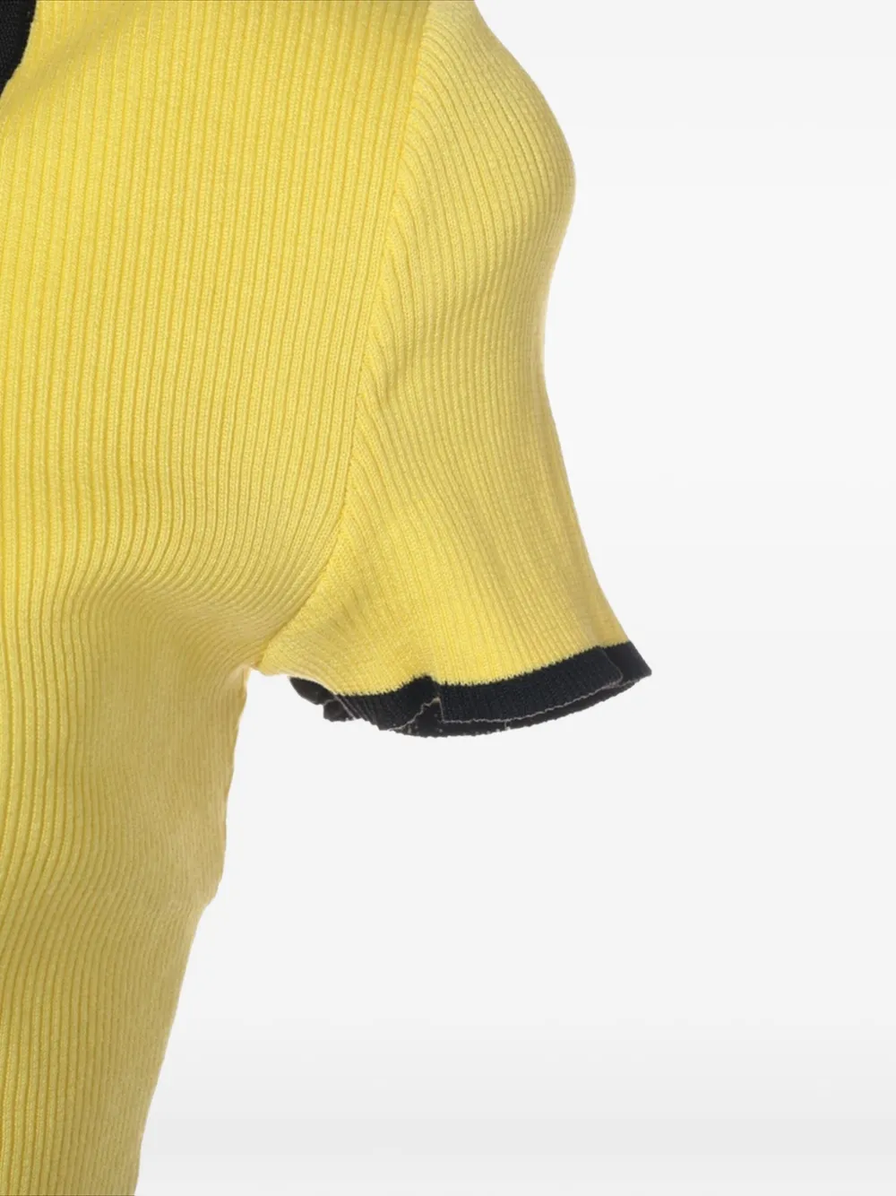 Pre-owned Chanel 1995 Cotton Crop Top In Yellow