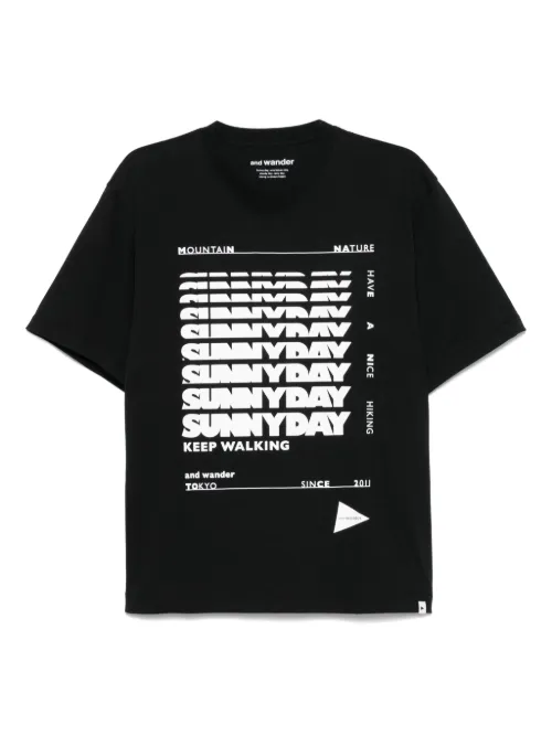 T-shirt à imprimé texte - and Wander - Modalova