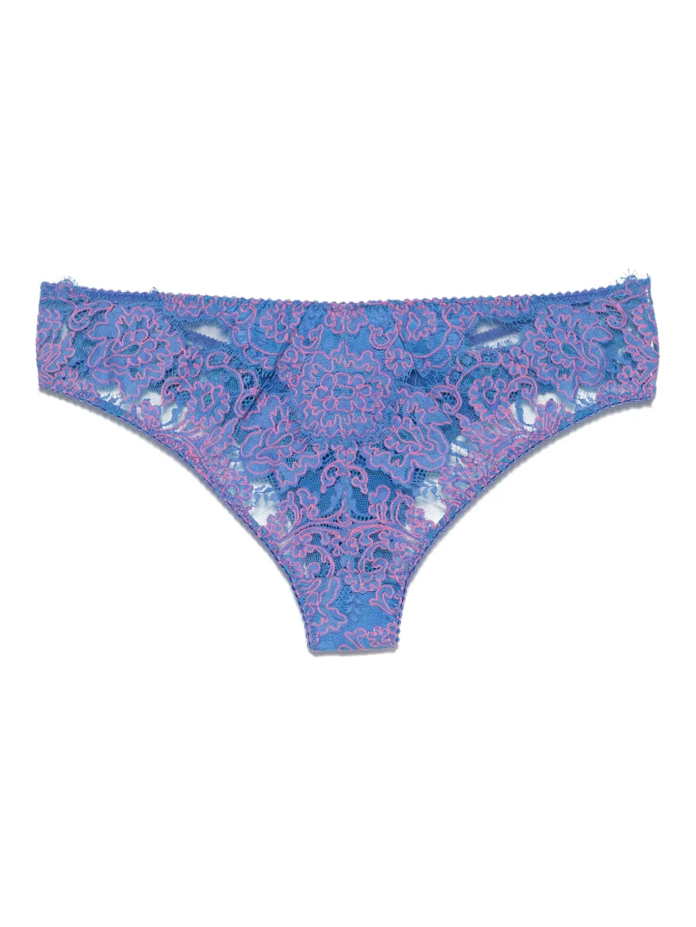 Agent Provocateur embroidered-lace briefs - Blauw