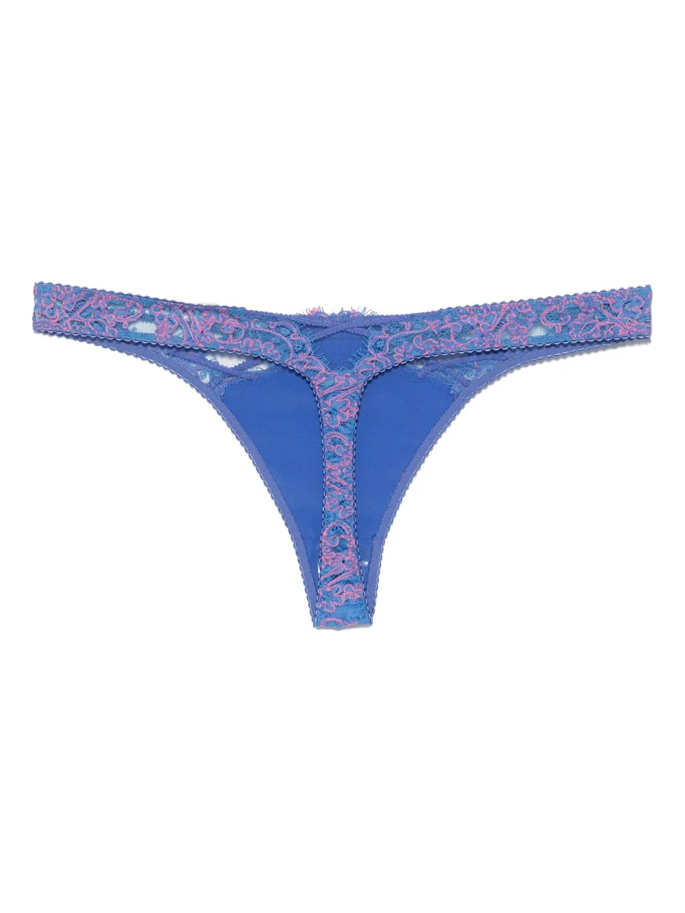 Agent Provocateur floral-embroidered thong - Blauw