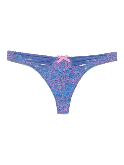 Agent Provocateur floral-embroidered thong