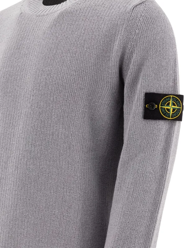 トップス Stone Island Grey Ribbed Crew Neck 17AW Stone Island Ribbed crew-neck Sweater | Grey | FARFETCH
