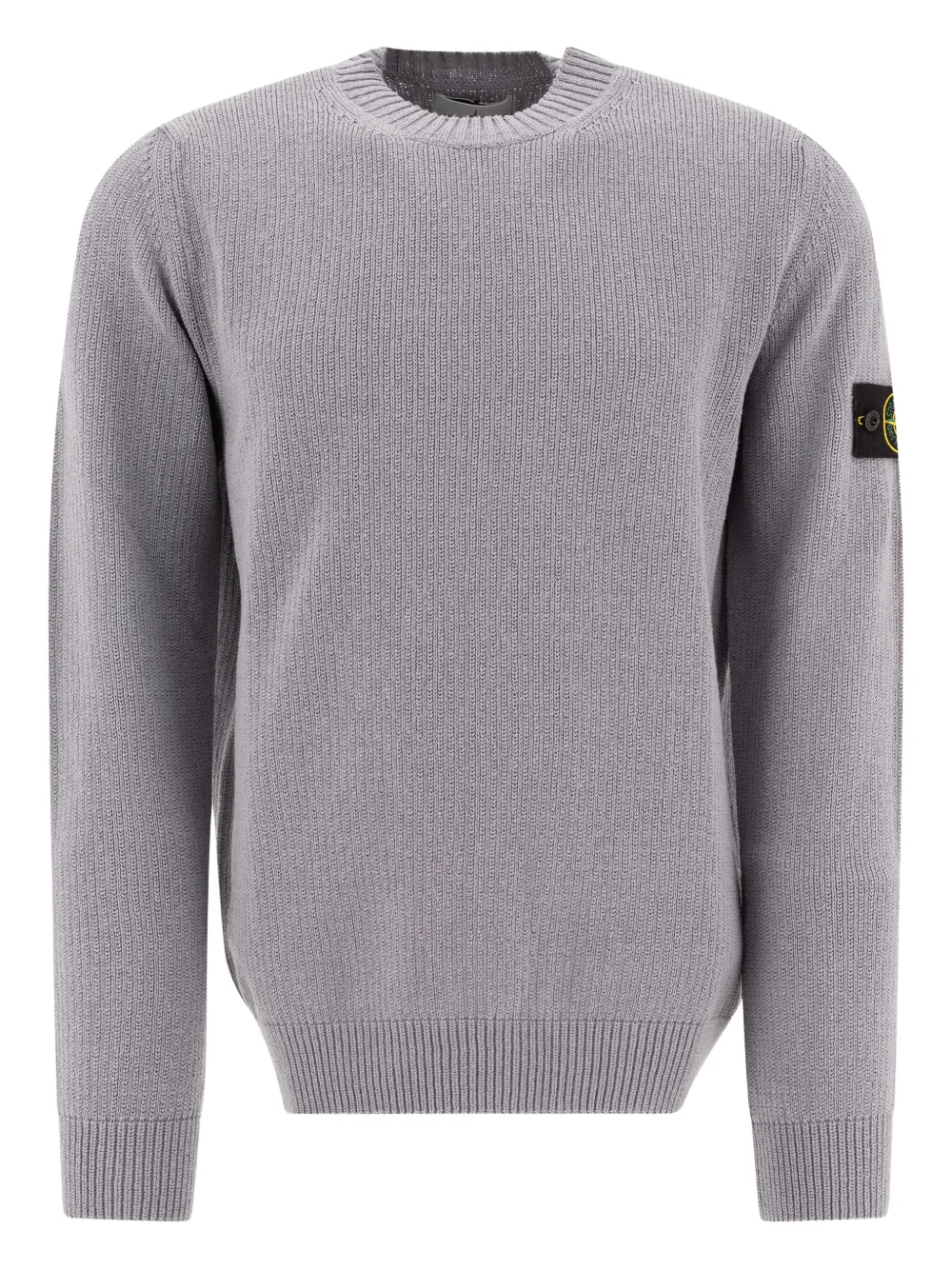 Stone Island Geribbelde sweater met ronde hals Grijs