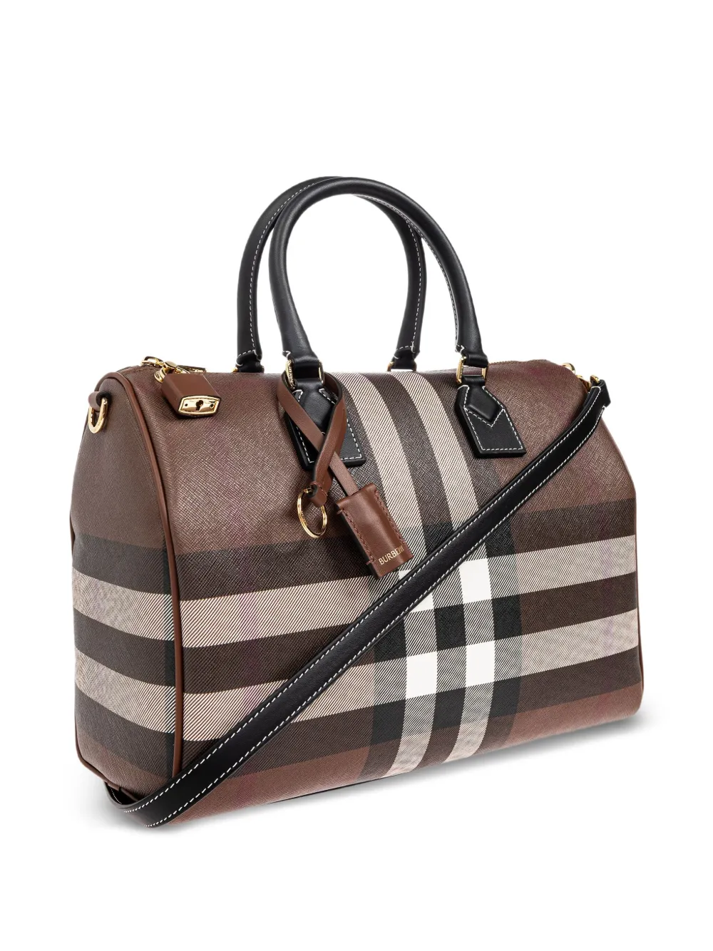 Burberry Geruite boekentas Bruin