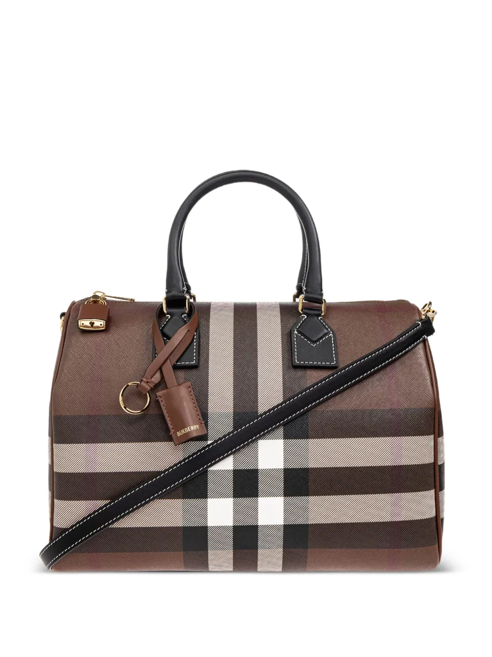 Burberry Geruite boekentas Bruin