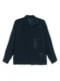 and Wander embroidered-logo shirt - Blue