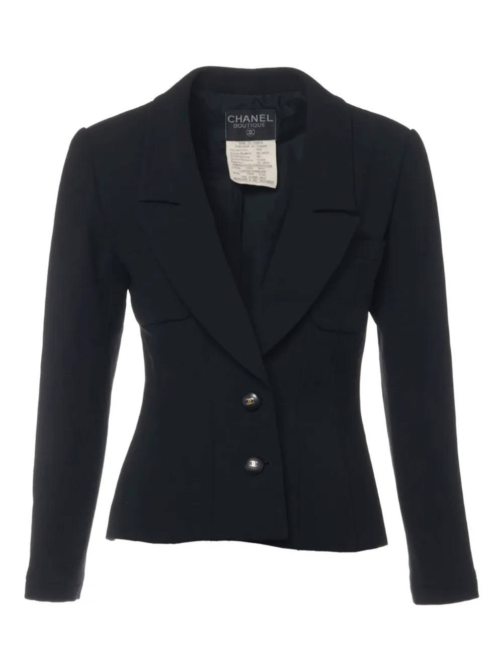 CHANEL Pre-Owned blazer con botones Interlocking CC 1995 | negro | Image 1