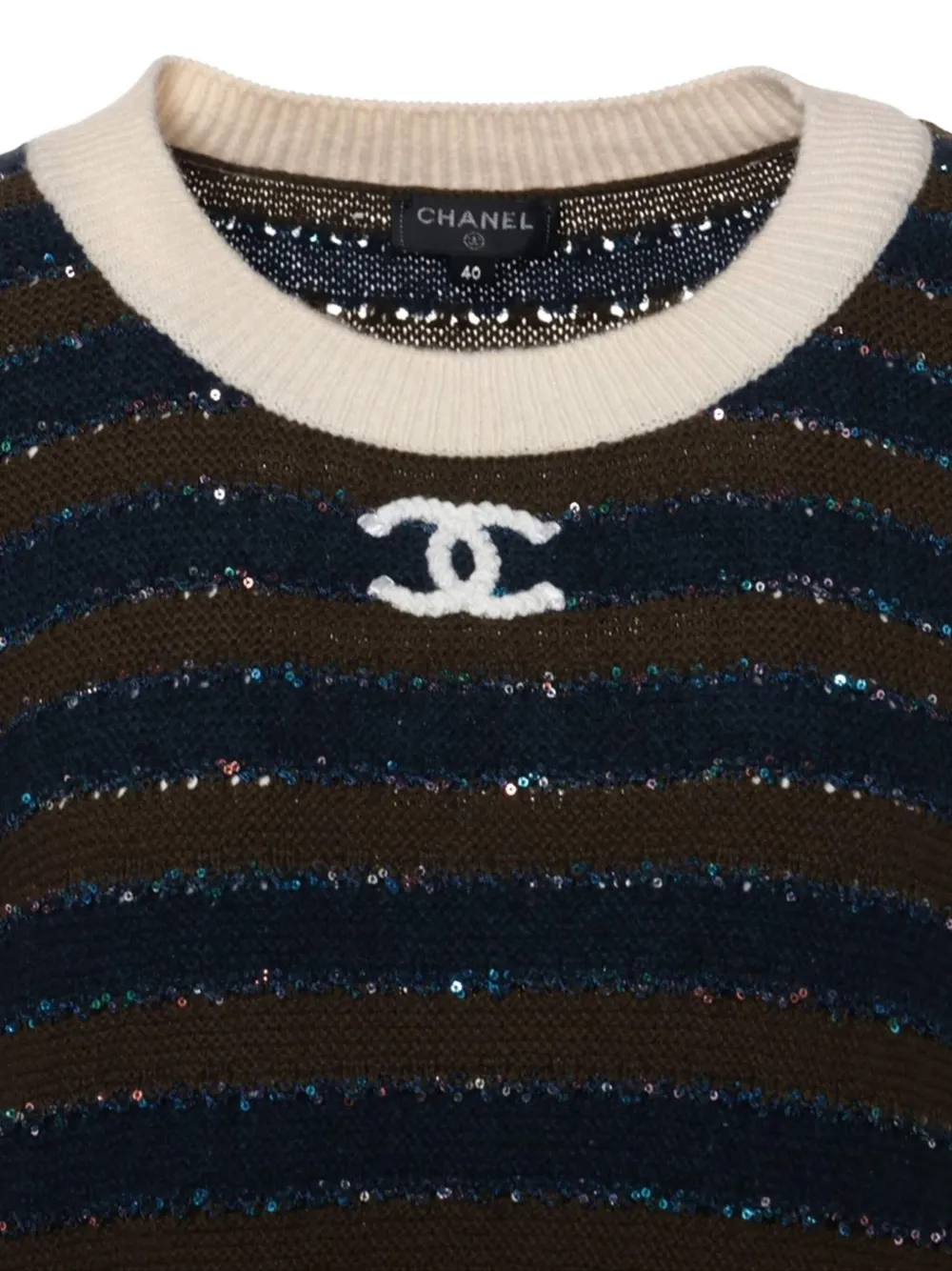 Pre-owned Chanel 2020 Cashmere T-shirt In Brown
