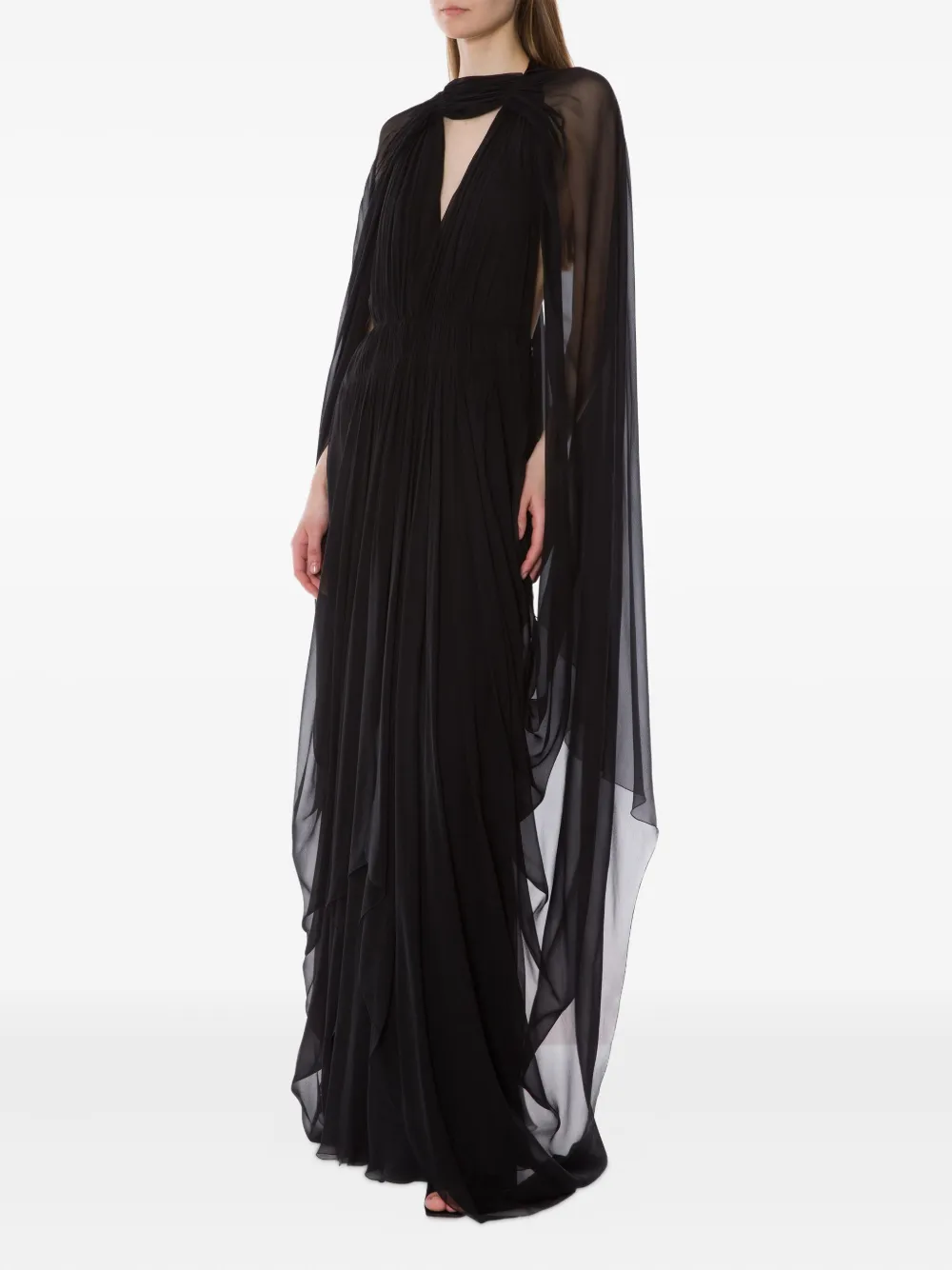 Alberta Ferretti Zijden maxi-jurk Zwart