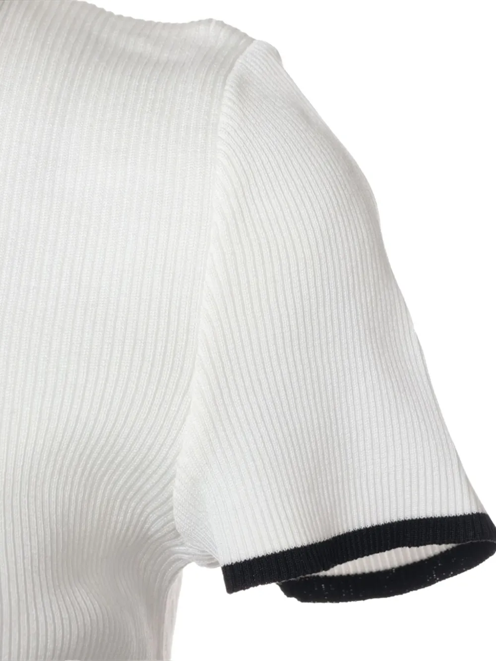 Pre-owned Chanel 1995 Fine-ribbed T-shirt In White