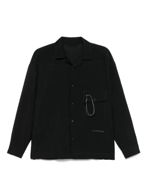 Chemise à logo brodé - and Wander - Modalova