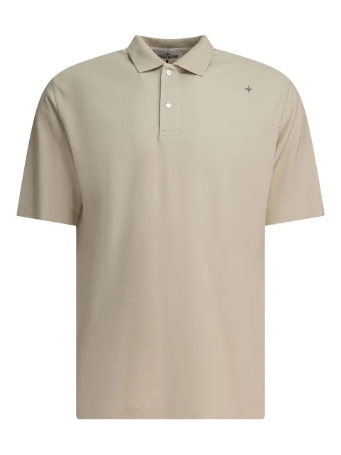 Stone Island logo-embroidered polo shirt