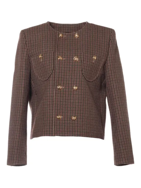 Céline Pre-Owned chamarra con motivo pied de poule 2024