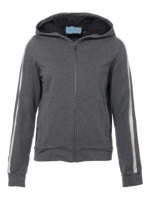 Stripe-detailed hoodie - Prada Pre-Owned - Modalova