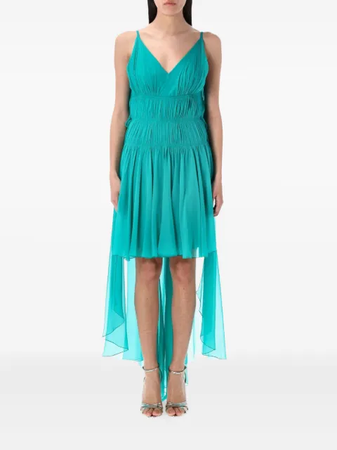Alberta Ferretti ruched-detail high-low dress