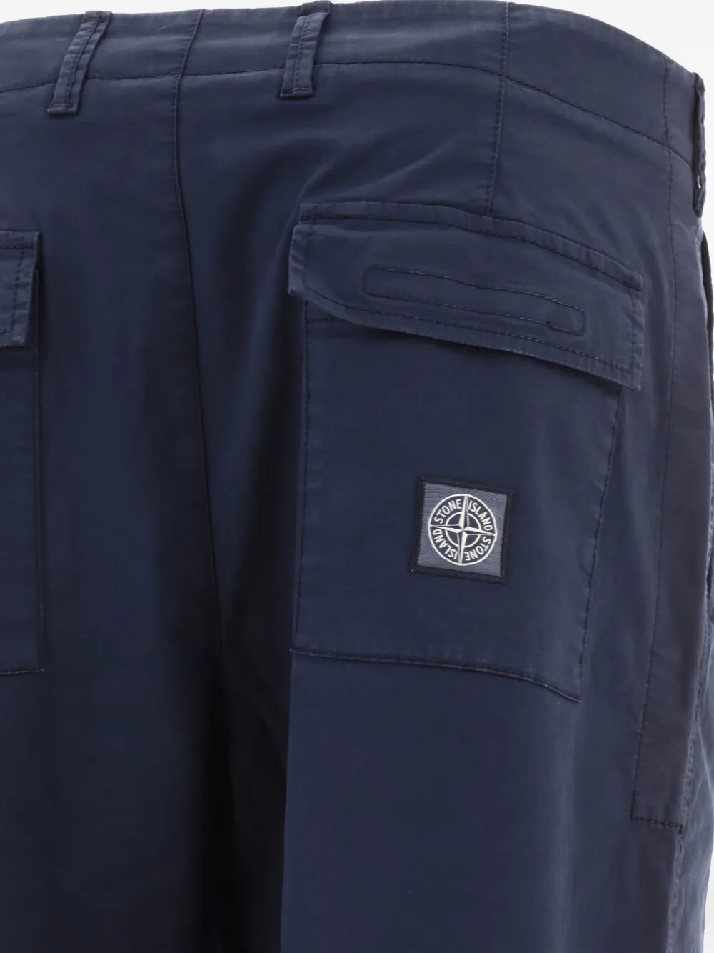 Shop Stone Island Utility Cargo Trousers In Blue