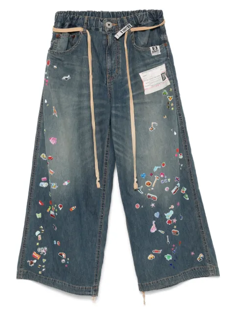 Maison MIHARA YASUHIRO Sticker Printed Huge jeans