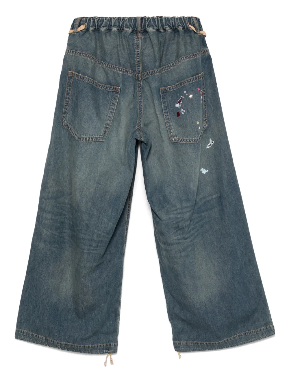 Maison MIHARA YASUHIRO Jeans met print - Blauw