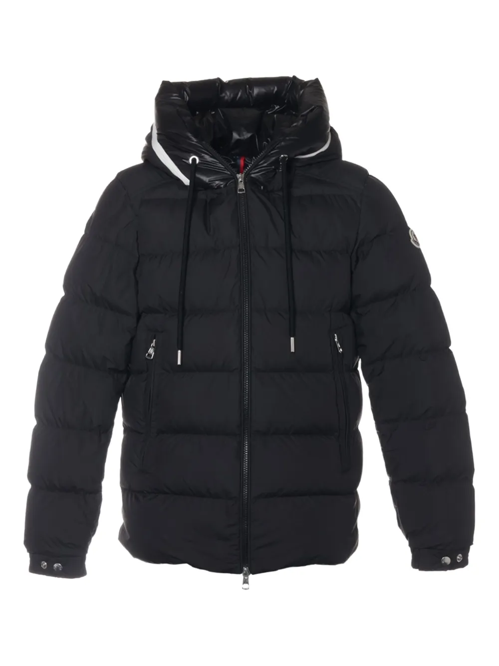 Moncler Hooded Puffer Jacket In Black