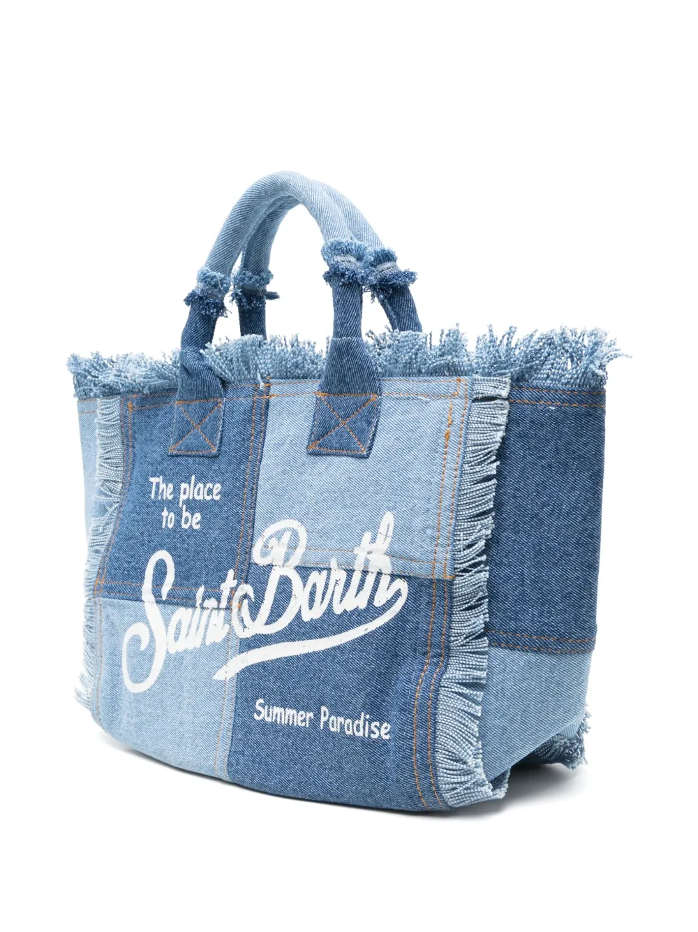 MC2 Saint Barth Colette shopper met patchwork Blauw