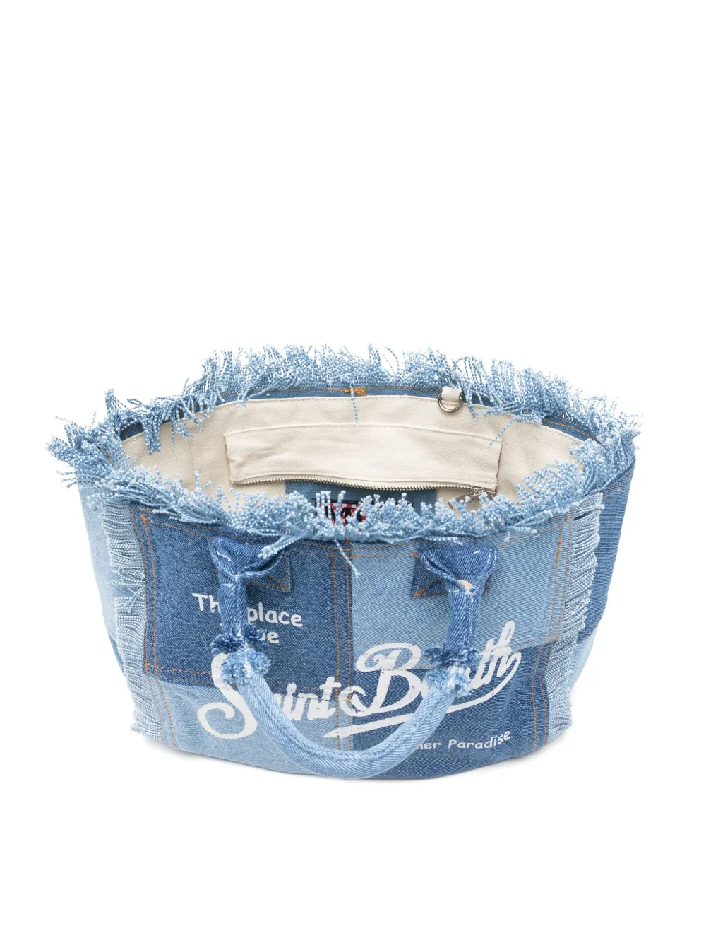 MC2 Saint Barth Colette shopper met patchwork Blauw