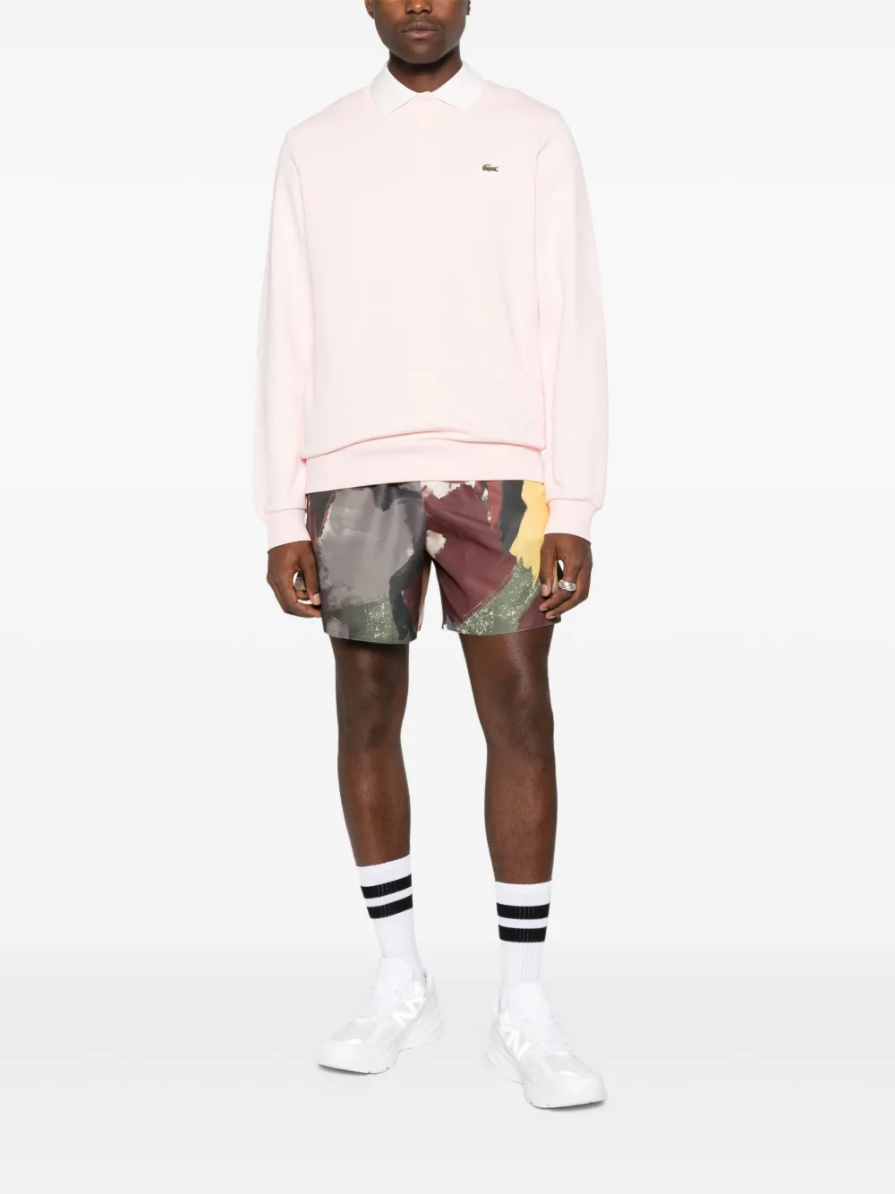 Lacoste logo-embroidered sweatshirt - Roze