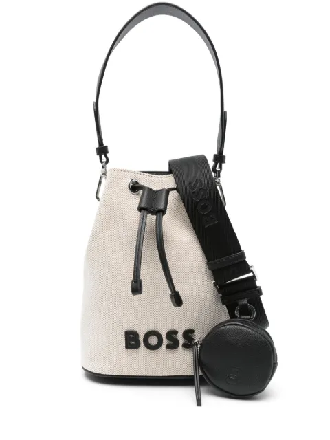 BOSS textured bucket bag
