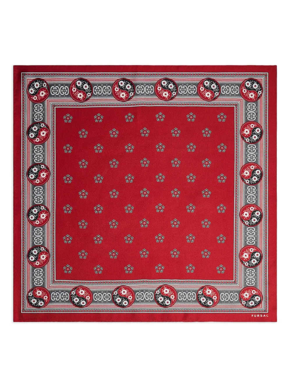 FURSAC silk pocket square | Red | Image 1