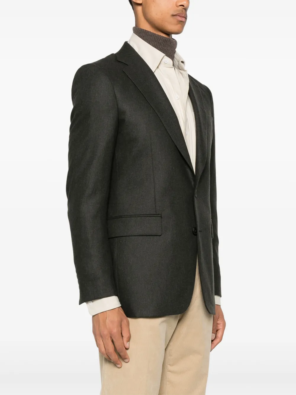 FURSAC Blazer van scheerwol Groen