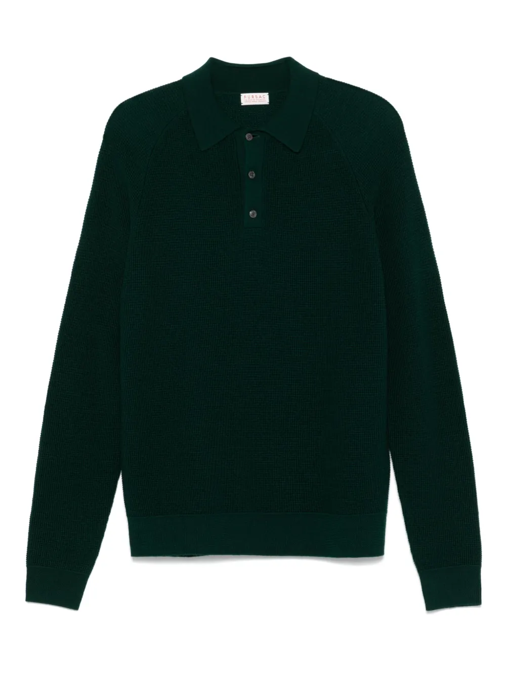 FURSAC Wollen poloshirt Groen