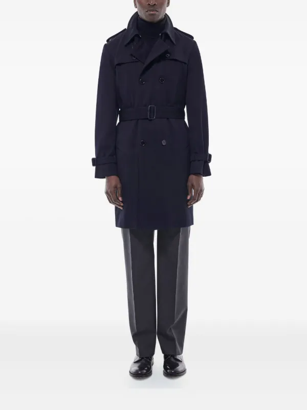 ダブルブレスト トレンチコート ブラック MAISON BREEZE 【SETUP7】アウター トレンチコート ダブルブレスト