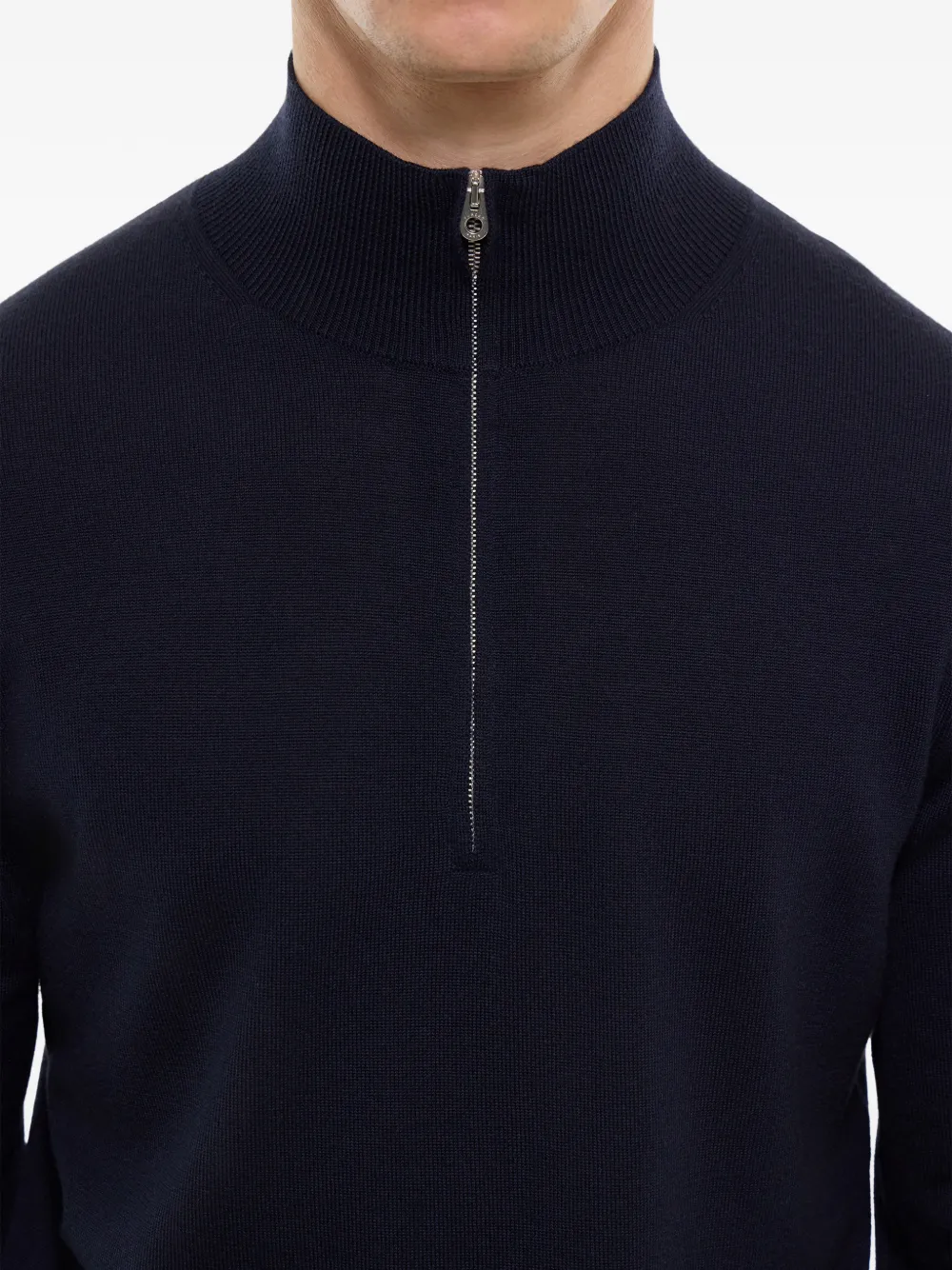 FURSAC Wollen trui met rits Blauw
