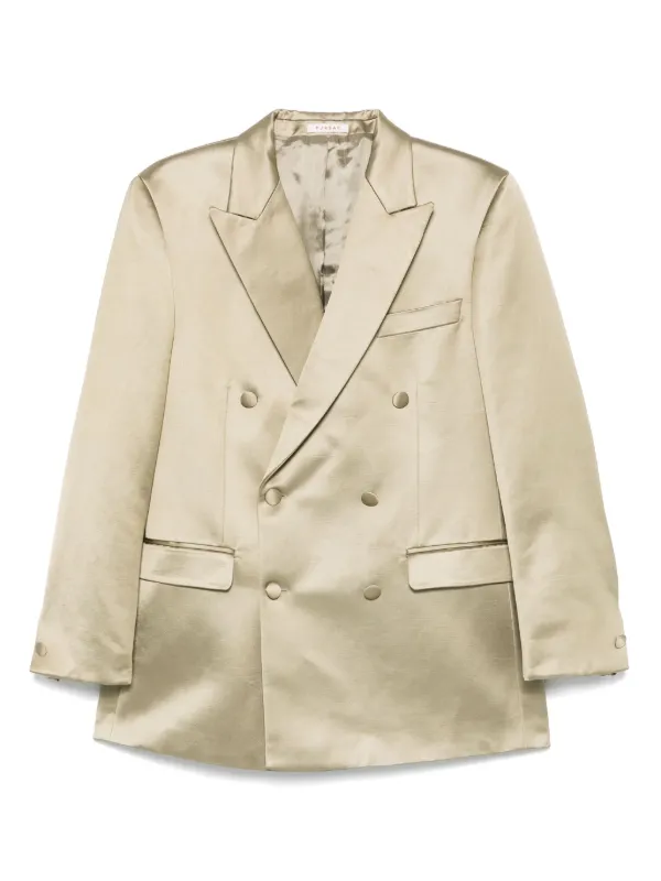 FURSAC Double-breasted Blazer in Yellow
