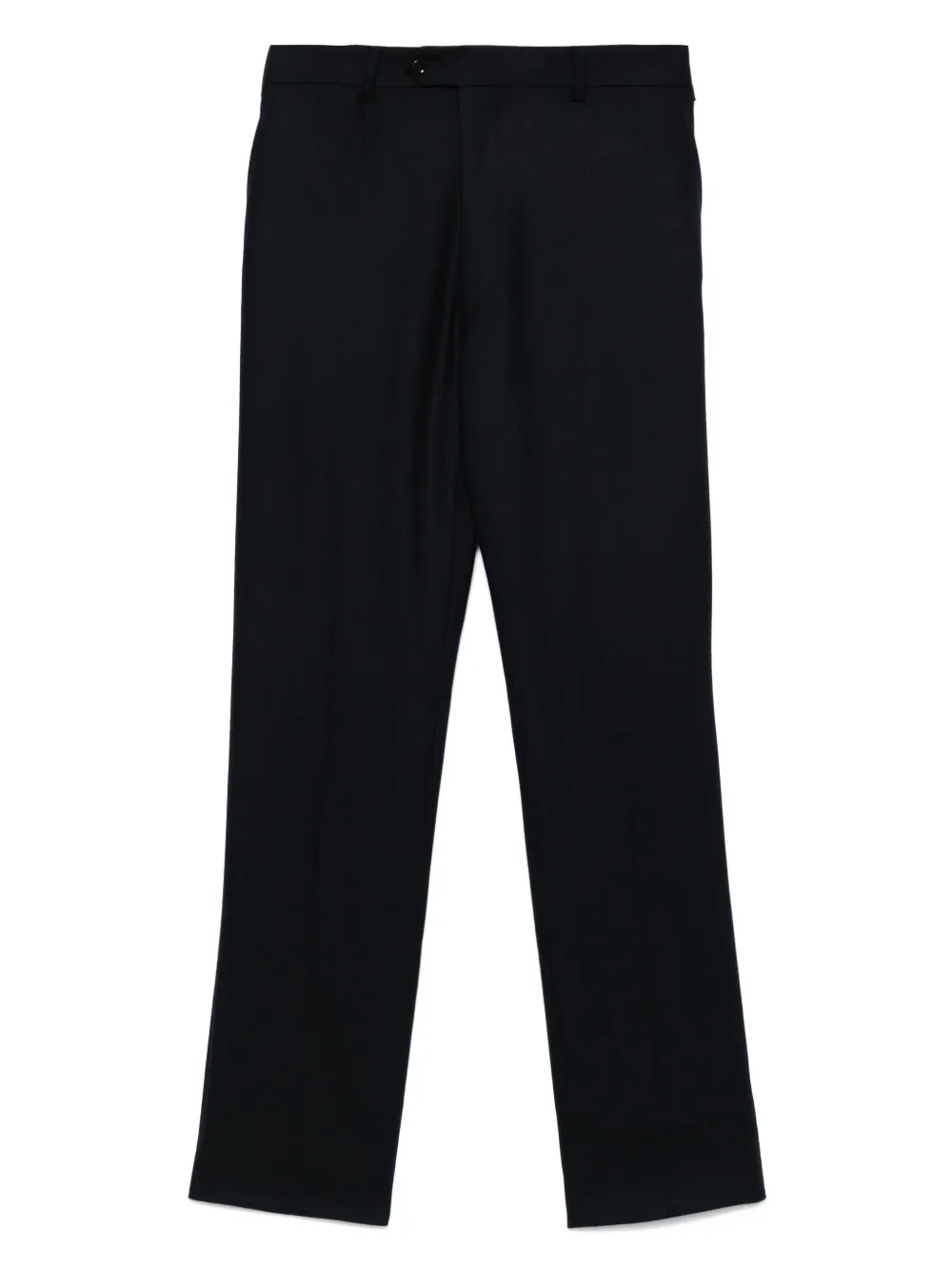 virgin wool straight-leg trousers