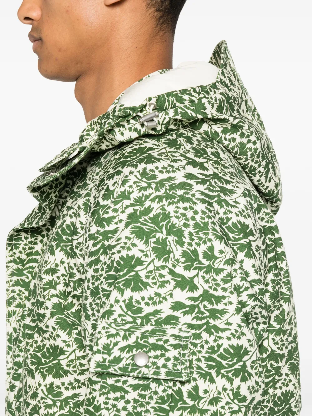 FURSAC Donsjack met bloemenprint Groen