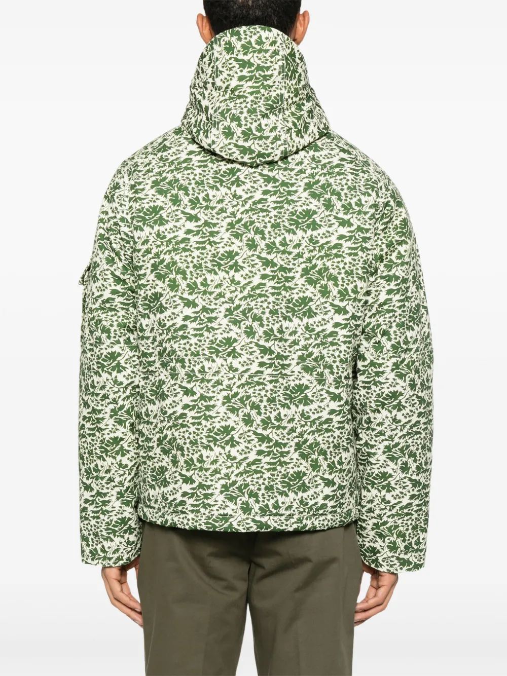 FURSAC Donsjack met bloemenprint Groen