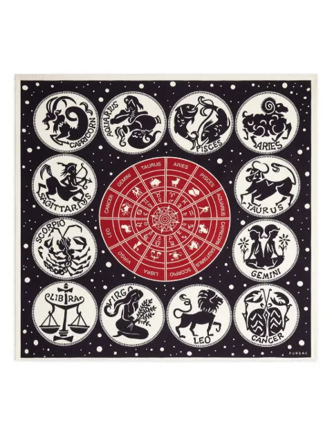 FURSAC zodiac-print pocket square