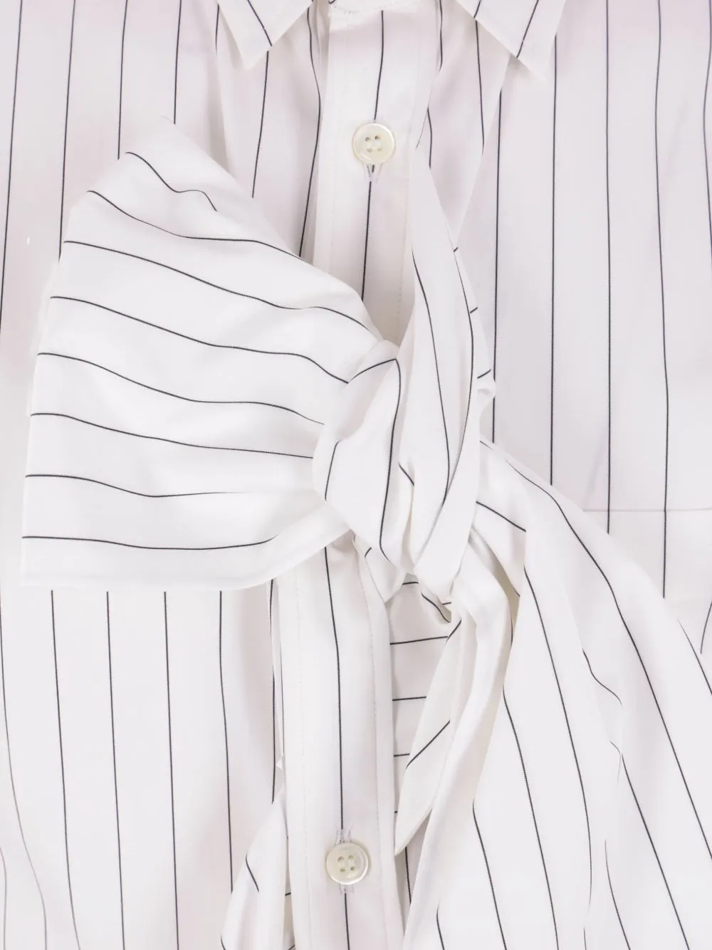 Comme des Garçons Homme Plus Gestreept overhemd Wit