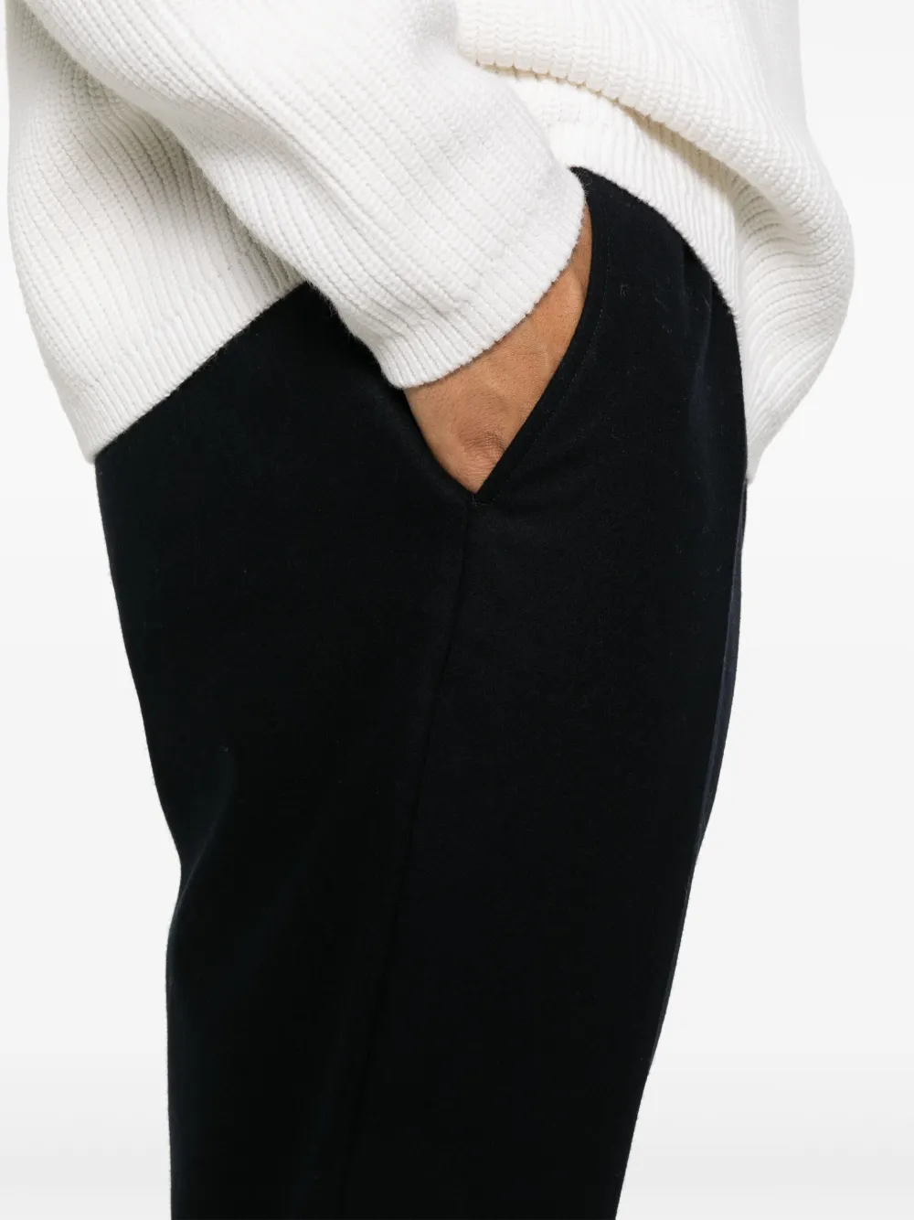 FURSAC Wollen straight broek Blauw