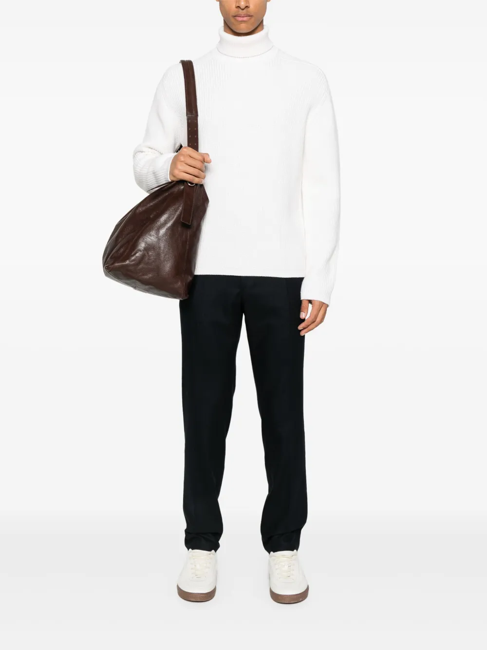 FURSAC Wollen straight broek - Blauw