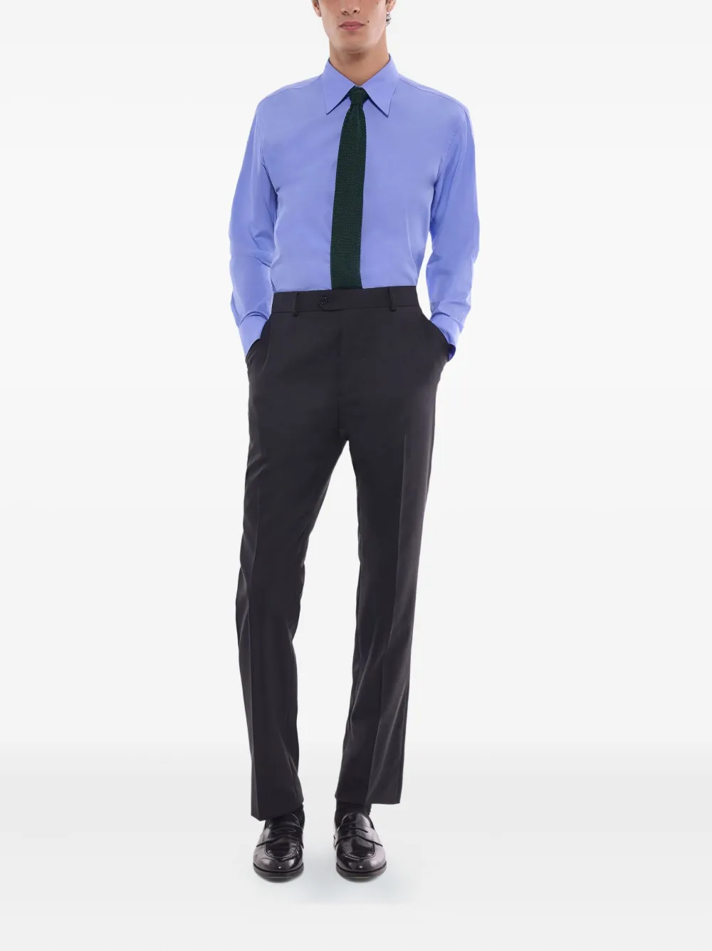 FURSAC front-pleats tailored trousers - Zwart